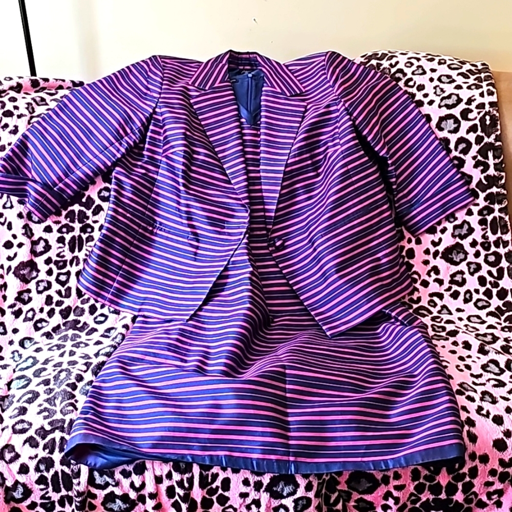 NWT Talbot's women's Purple and Pink cocktail dress with Blazer size 22w